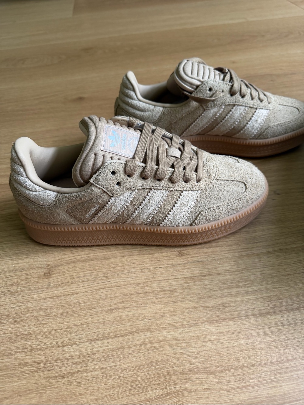 adidas Samba Suede Sneakers — Beige/Tan - Picture 6 of 10